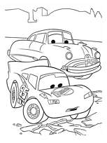 coloriage flash mc queen et doc hudson